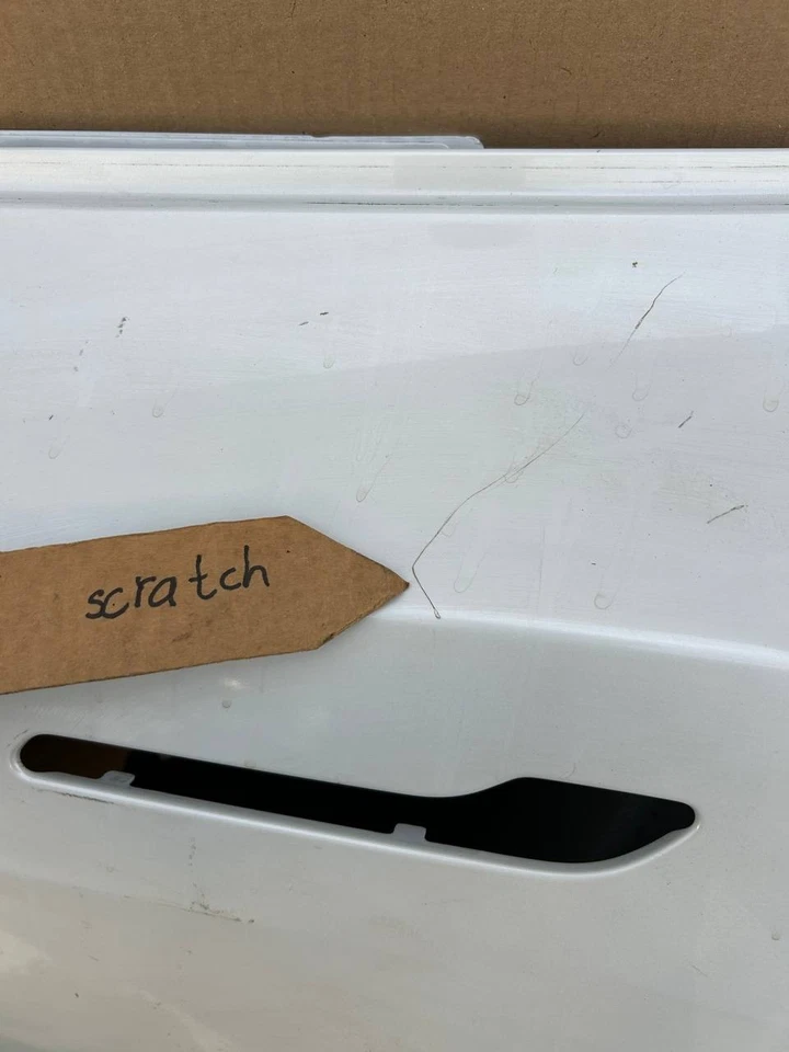 2020-2023 Tesla Model Y Rear Left Door Shell Skin White OEM w/dent - Image 4 of 4