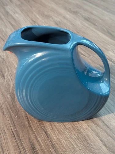 Fiesta Disc Pitcher 7.25" Blue Color Homer Laughlin Large Disk Fiestaware USA