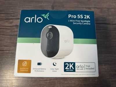 Arlo Pro 5S 2K Wire-Free Spotlight Security Camera (White) - New Sealed