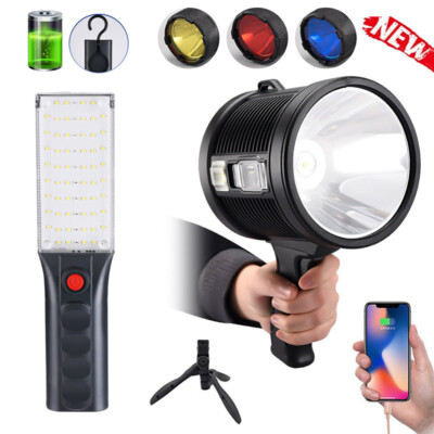 Rechargeable Handheld Spotlight 3000000Lumens Hunting Flashlight Led Spot light