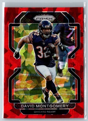2021 PANINI PRIZM RED CRACKED ICE DAVID MONTGOMERY CHICAGO BEARS #160