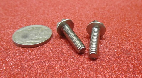 Edelstahl Sechskant Scheibenkopf Schlitzschraube Maschinenschraube 10-24 x 3/4", 50 Stück - Bild 2 von 11