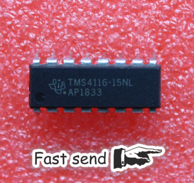 4 Chips De RAM TMS4116-15NL Usados Y Probados - Compatibles Con Sinclair ZX Spectrum Y Otros Retroordenadores