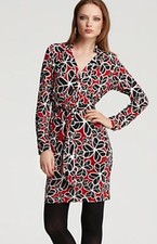 $450 NWT DIANE von FURSTENBERG Golda Silk Jersey Shirt Dress Size 2