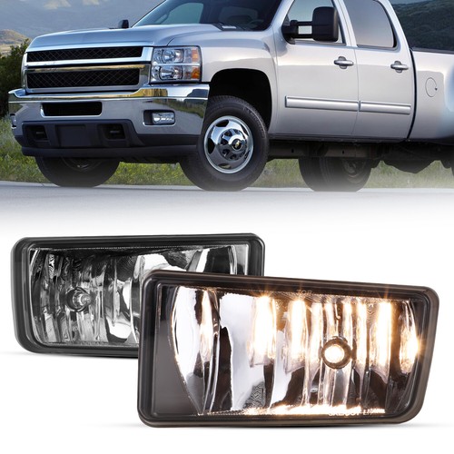 ROXX Smoke Lens Fog Lights For 2007-2013 Chevy Silverado 1500 2500HD Tahoe – Halogen Pair