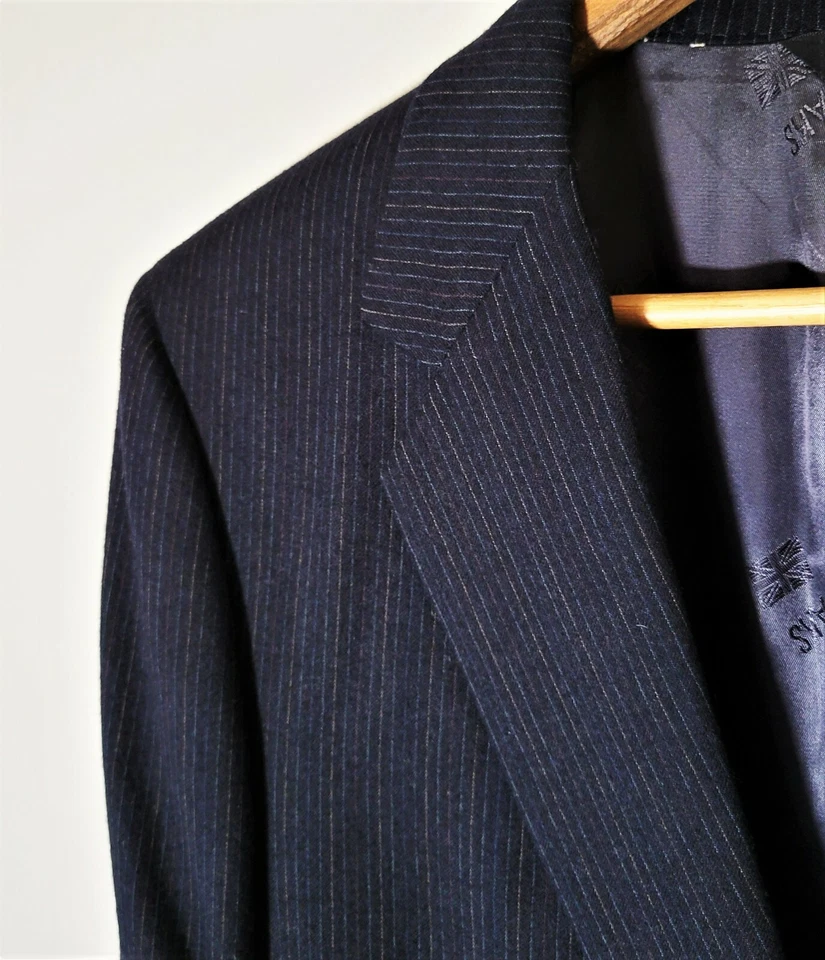 Abrigo Blazer Chaqueta De Colección Años 60 70 Lana Daks Deportivo De Colección A Rayas Atómicas Usado en Excelente Condición 40 R Foto 3 de 4