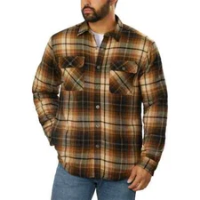 🧥 Grizzly Mountain Men’s Flannel Sherpa lined Shirt Jacket Plaid New with Tags