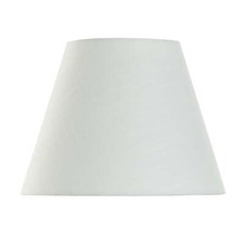 White Textured Fabric Empire Lamp Shade