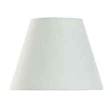 White Textured Fabric Empire Lamp Shade