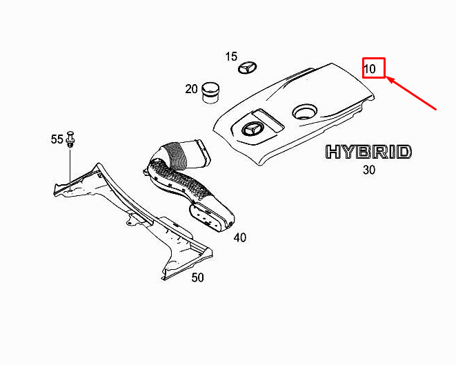 MERCEDES-BENZ GLC X253 Engine Cover A2740106807