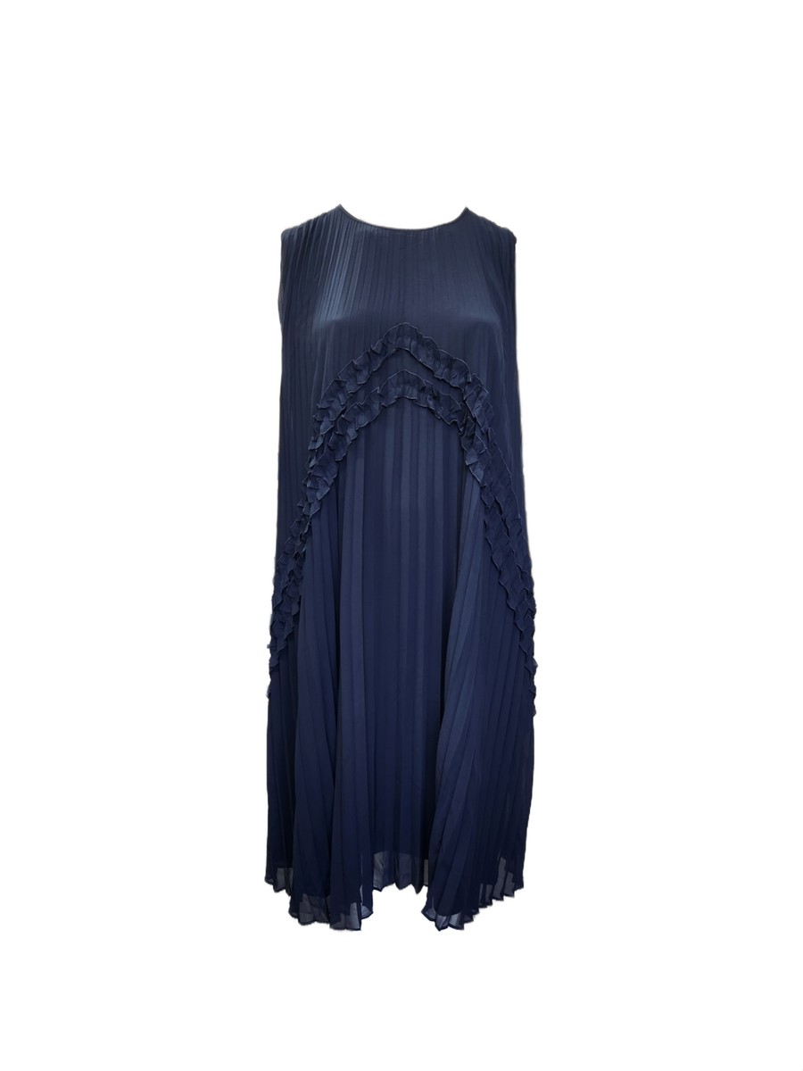 Marina Rinaldi Women's Navy Dadaismo Button Closure Shift Dress Size 20W/29  NWT