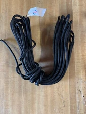 1/4" x 100 ft.Premium Polyester Utility/Anchor/Camping Rope With Core. Black.