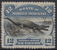 NORTH BORNEO 1894  PICTORIALS 12c BLACK-BLUE 