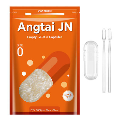 Size 0 Clear Empty Gelatin Pill Capsules 1000 Count Kosher Gel Caps Gluten-Free