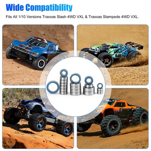 21Pcs For 1/10 Traxxas Slash/Stampede 4WD 4X4 VXL Bearing Kit RC Car Upgrade  - Picture 6 of 10