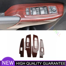 Glass Window Lifting Lock Panel Trim Fit For Jeep Cherokee 2014-2020 Wood Grain