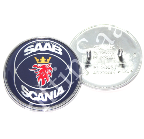 Scania Saab 9-3 93 900 NG900 9000 emblema cofano distintivo anteriore 50 mm 88-02 4522884 - Foto 1 di 3
