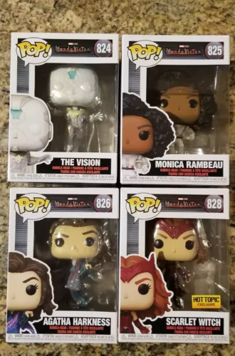 Funko POP! WandaVision LOT: SCARLET WITCH Hot Topic Exclusive 828, 826, 825, 824