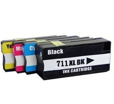 4 Pack NEW GEN HP 711XL Black Color Ink Cartridge for HP DesignJet T120 T520