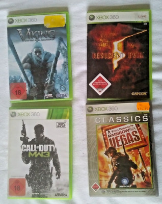XBOX 360 Vikings, Call of duty, Tom Clancy Rainbow 6, Resident Evil FSK18 Bundle