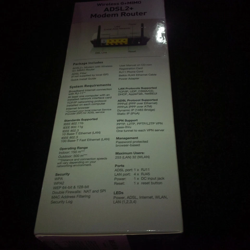 Internet Modem Router Belkin G+ Mimo   BNB UK FREE POST - Image 3 of 4