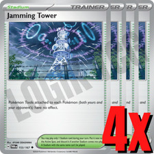 4x Jamming Tower 153/167 x4 - Twilight Masquerade - Pokemon TCG - Playset