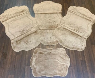 ROMANY JUEGO DE ALFOMBRILLAS LAVABLES GITANAS ROMANAS 67CMX110CM ALFOMBRILLAS-ALFOMBRAS MARRÓN-BEIGE ANTIDESLIZANTES