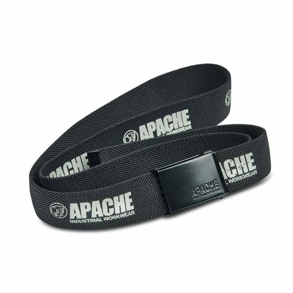 Apache Horizon Black Work Belt Workwear Work Trouserl Buckle One SIze, Up to 46”