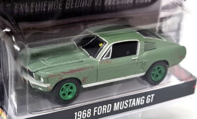 Greenlight 1/64 Ford Mustang GT 1968 Mecum Auctions Green Chase Version