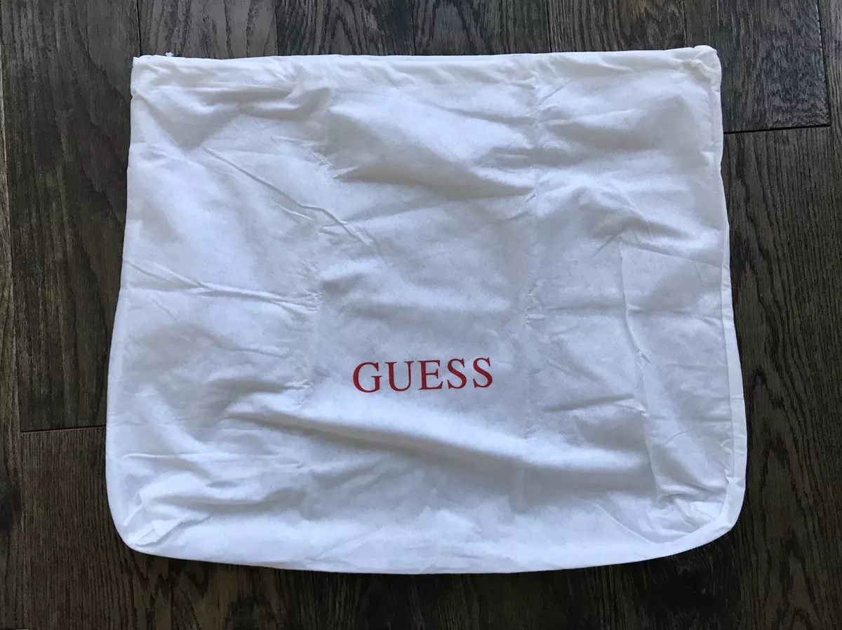 NEW Guess White Red Logo Dust Bag Dustbag Cover Handbag Purse Storage 22 X  17