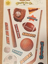 American Greetings Sports Stickers 4 Sheets 66 Stickers NEW/SEALED lll1