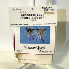 Vintage Merri Mac Decorate Your Own Christmas Kit Ornament - Victorian Angels
