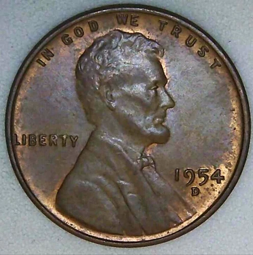 1954-D 1C Lincoln Wheat Cent UNC R/B 24lt0214-2