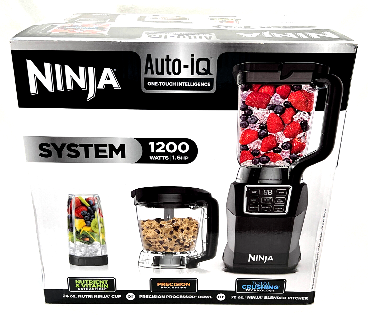 Ninja BL494 BLENDER FOOD PROCESSOR W IQ boost 1200W 7Speed Electric