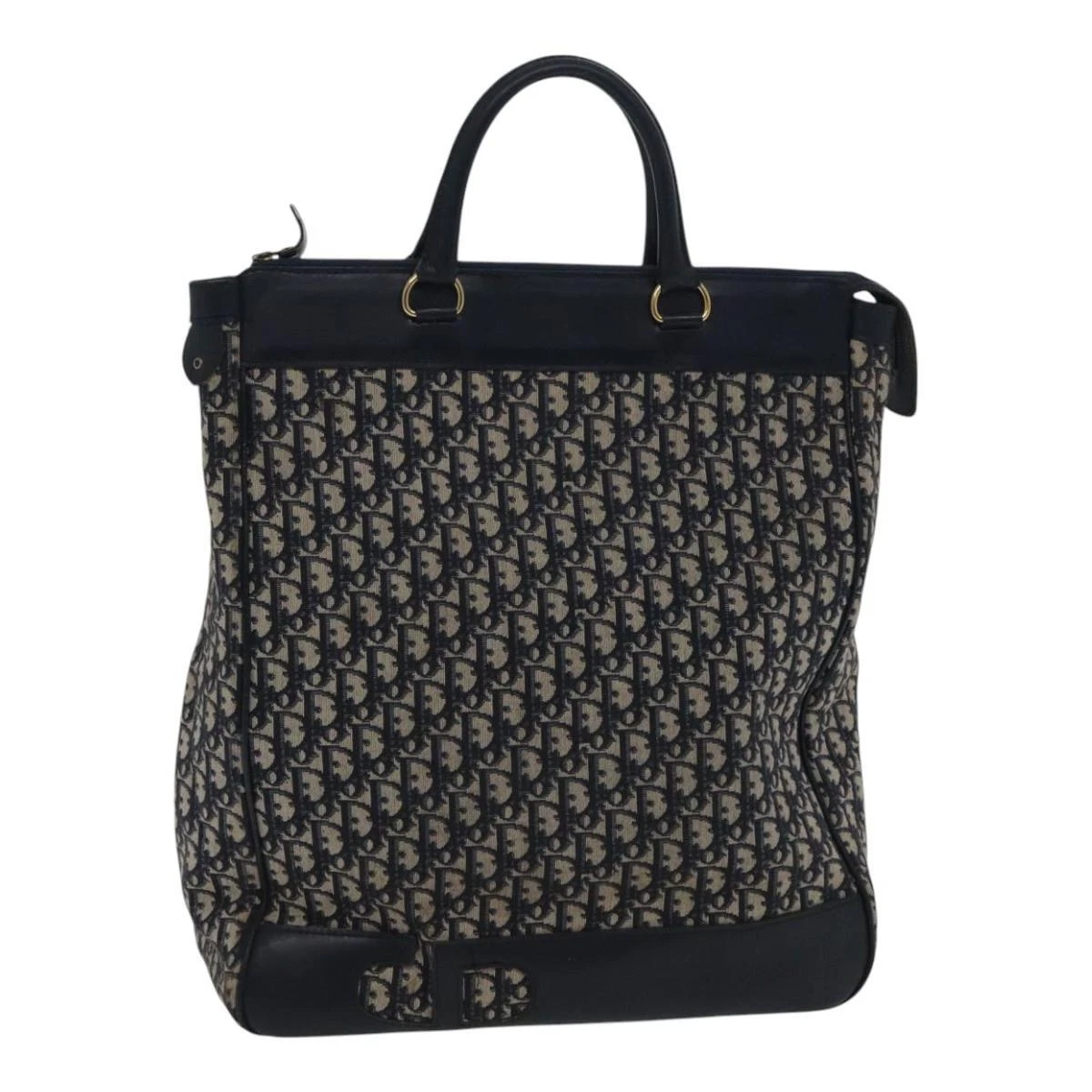 Sac Boston toile trotteur Christian Dior bleu marine authentique MY415