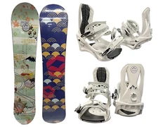 FTWO BLOOM TWIN TIP 138CM SNOWBOARD + ALTITUDE RIDER BINDINGS S/M 6.5-9