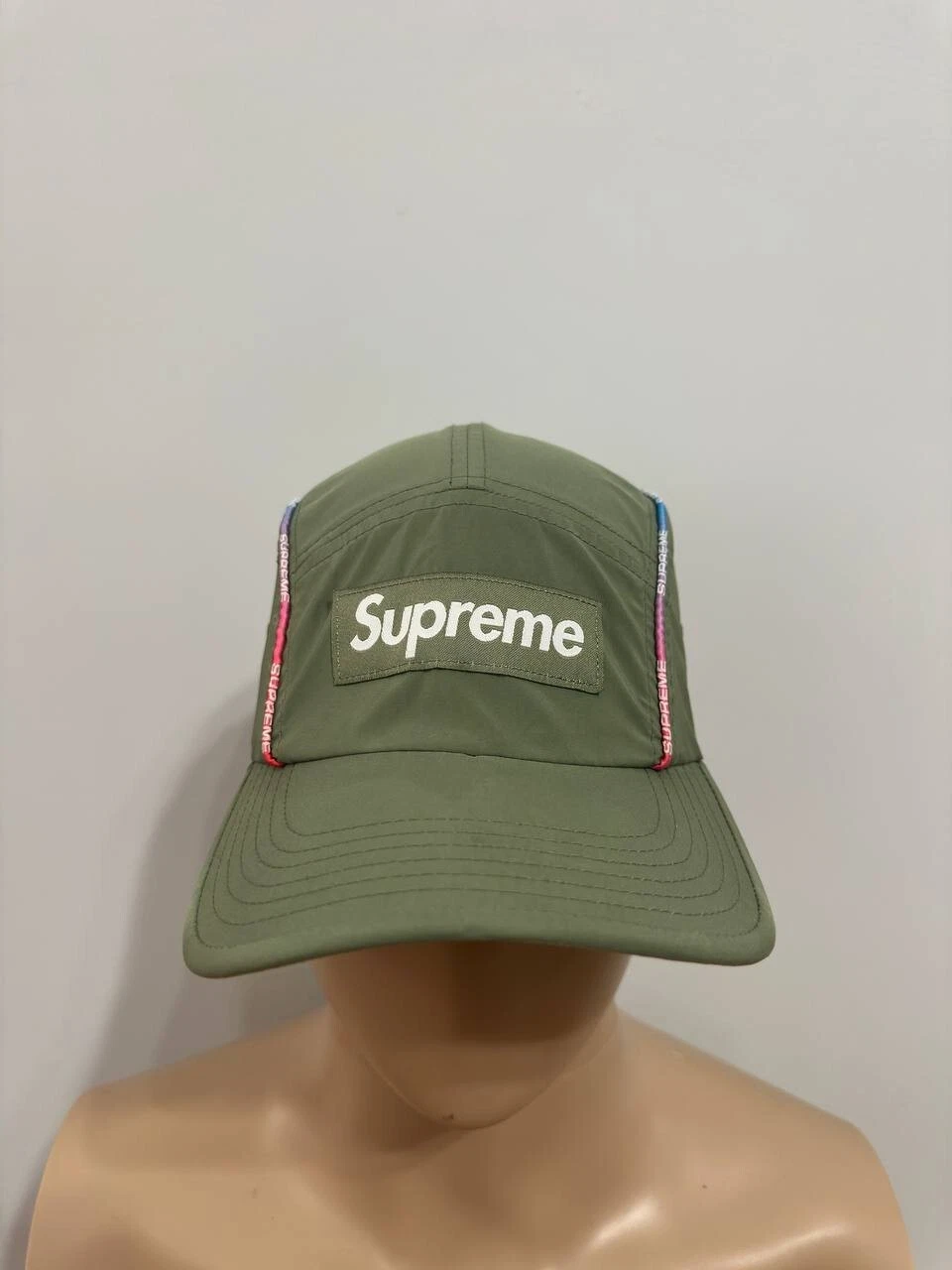 Casquette de camp de tuyauterie à gradient suprême olive