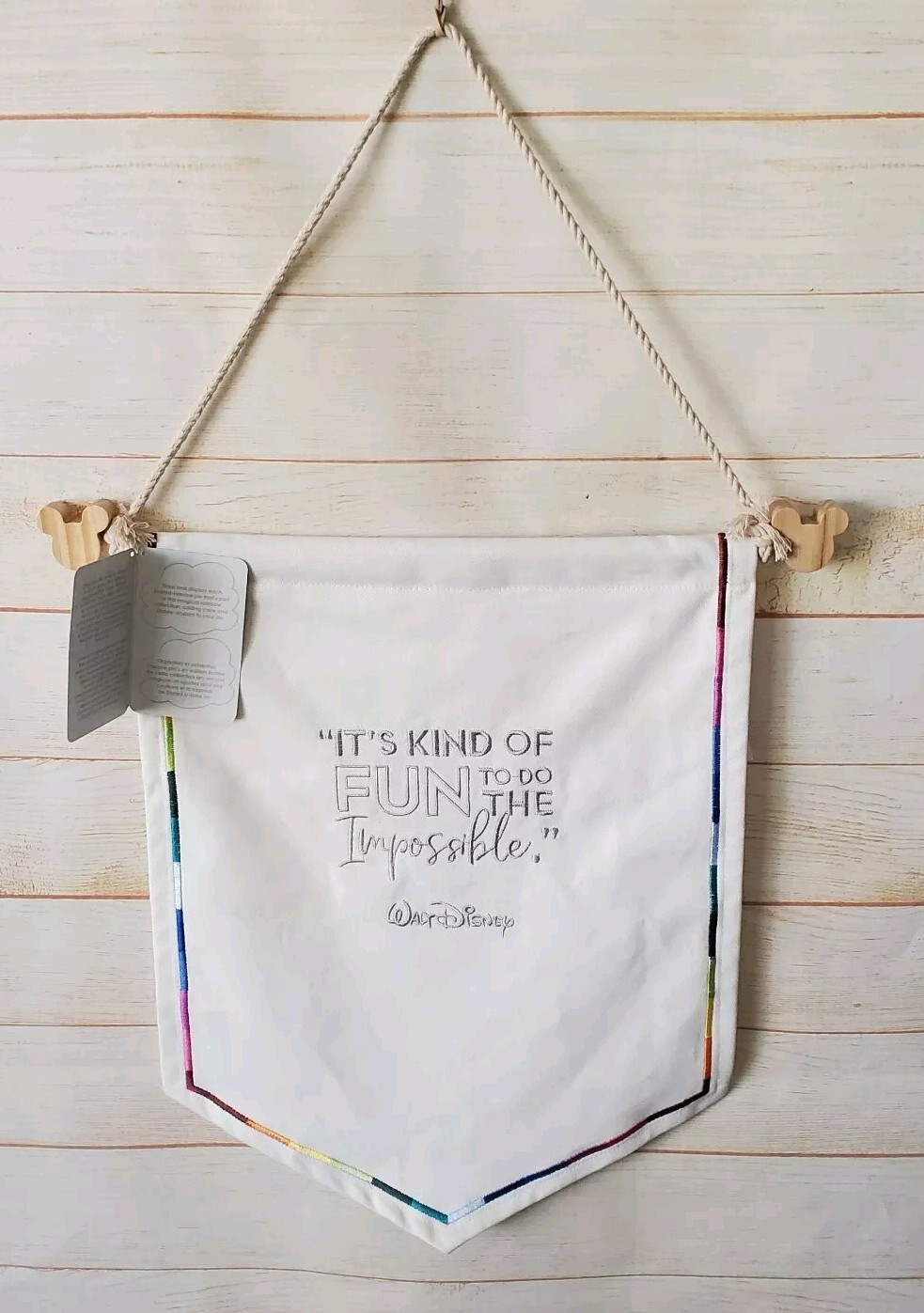 Disney Wisdom Canvas Pennant Fabric Banner Pin Collection Limited Edition