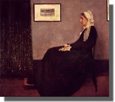 Whistler's Mother by Abbot, Wall Art Picture on Stretched Canvas, Ready to Hang!
