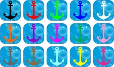  15x 1in x 1in Solid Anchor Sticker Vinyl Decal Decals Vehicle Window Stickers
