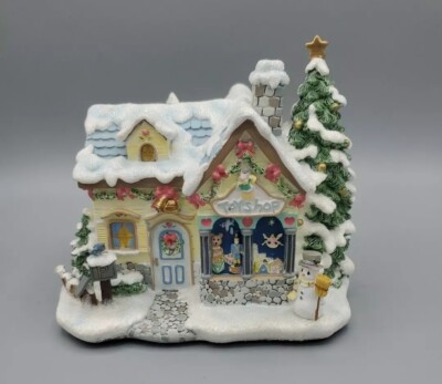 Precious Moments NEW Hawthorne Christmas Village ''Tiny Treasures Toy Shop''