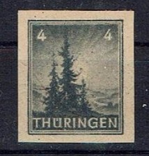 SBZ Th&uuml;ringen MiNr 93 Ay z2 U postfrisch ** gepr&uuml;ft Str&ouml;h