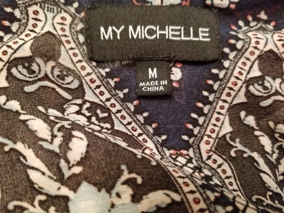 Camisa Top Blusa Mujer My Michelle Talla M Mediana Multicolor Floral Foto 2 de 4