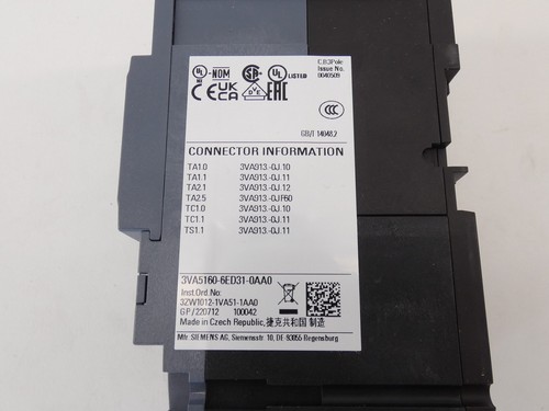 Siemens 3VA5160-6ED31-0AA0 Molded Case 60A Circuit Breaker 347V 125H - NEW Su... - Picture 5 of 9