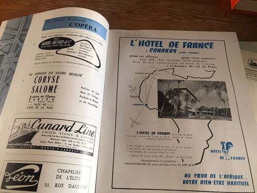 Hotel California Paris France Vintage Stationery Advertising Air France Lot 1955 - Picture 8 of 9