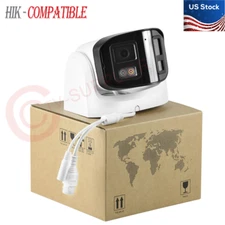 HIK Compatible 4MP Panoramic 2 Way Audio ColorVu IR Camera 180° 4mm H.265