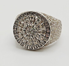 14KT White Gold 3.80CTW G-H-I  VS- Diamond Men's Ring Size 10.25 US