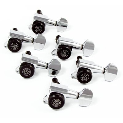 D'Addario PWAT-6R1 Auto Trim Locking Tuner/Maschinenköpfe, 6inline Chrom
