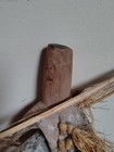 RARE Antique Low East Sepik River Double Hook Figure Pig Hammer 34" × 24" Fiber — photo 9