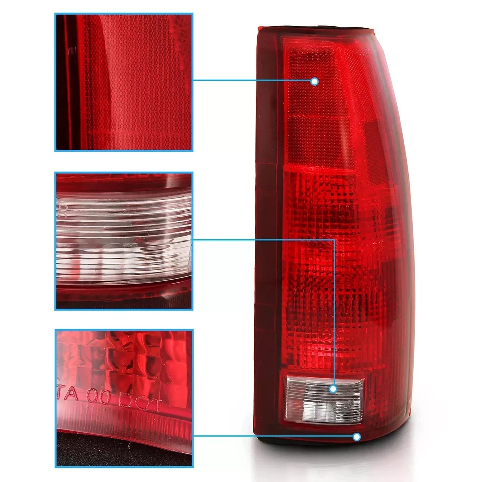 1988–1998 Chevy GMC C/K C10 Silverado Sierra Tail Lights | L/R Rear Brake lamps - Изображение 3 из 4